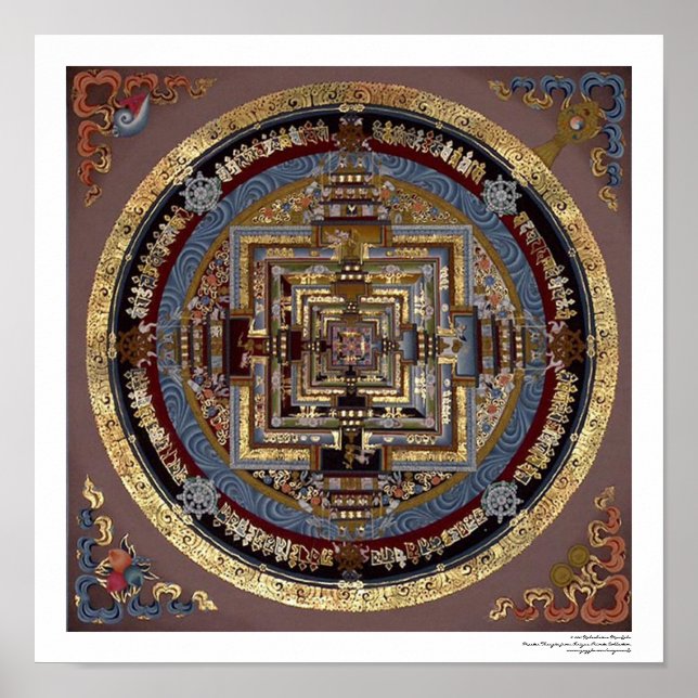Kalachakra Mandala Affisch (Framsidan)