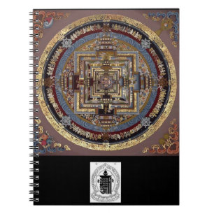 Kalachakra Mandala En Anteckningsbok Med Spiral