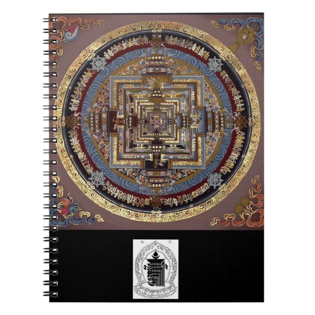 Kalachakra Mandala En Anteckningsbok Med Spiral (Framsidan)