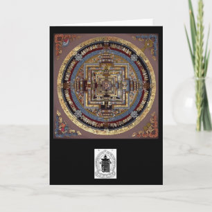 Kalachakra Mandala ett hälsningkort Kort