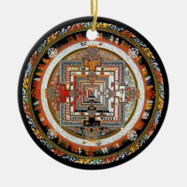 Kalachakra Mandala Julgransprydnad Keramik