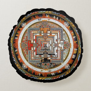Kalachakra Mandala Rund Kudde