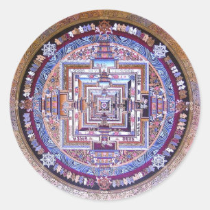 Kalachakra Mandala Runt Klistermärke