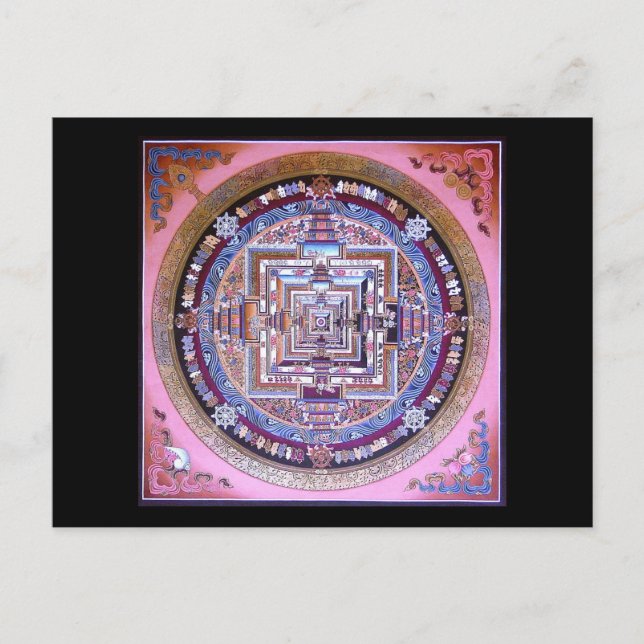 Kalachakra Mandala Vykort (Framsida)