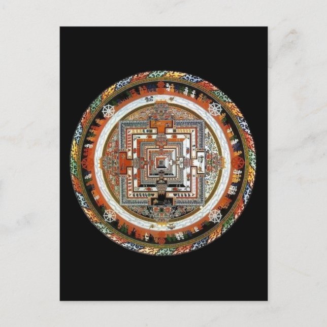 Kalachakra Mandala Vykort (Framsida)