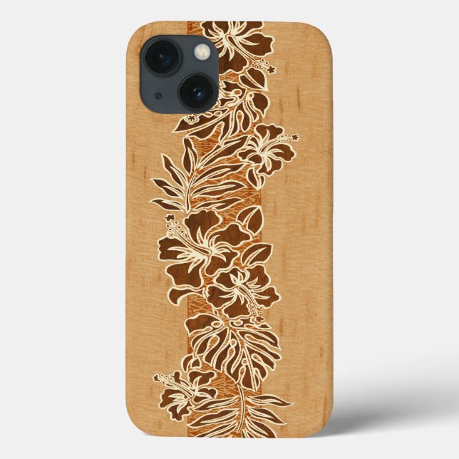 Kalaheo Hawaiian Hibiscus Tapa Faux Koa Wood (Baksida)