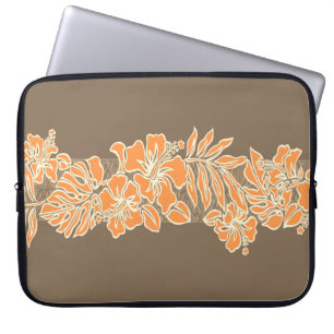 Kalaheo Hawaiian Hibiscus Tapa Laptop Wetdress Bag Fodral