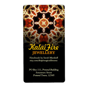 KalaiFire Jewelry Geometric Art Label Fraktsedel