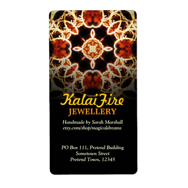 KalaiFire Jewelry Geometric Art Label Fraktsedel (Framsidan)