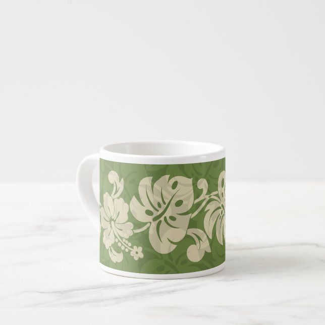Kalakaua Hawaiiansk Hibiskus Kant KL301 Espressomugg (Framsida vänster)