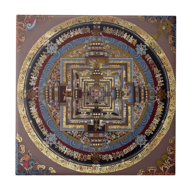 Kalakra Mandala A-Tile Kakelplatta (Framsidan)