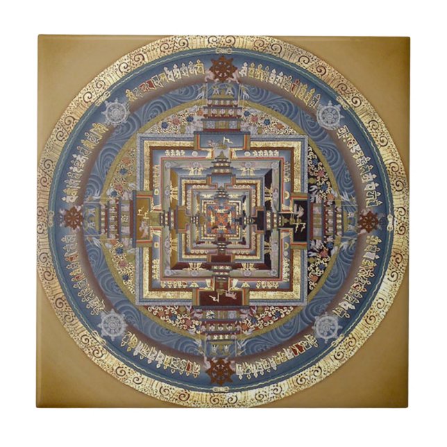 Kalakra Mandala A-Tile Kakelplatta (Framsidan)