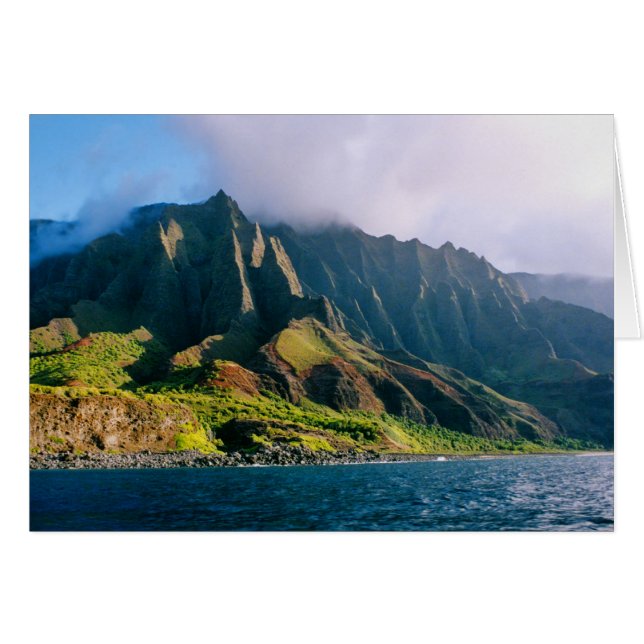 Kalalau Kusten Hälsningskort (Framsidan Horizontal)