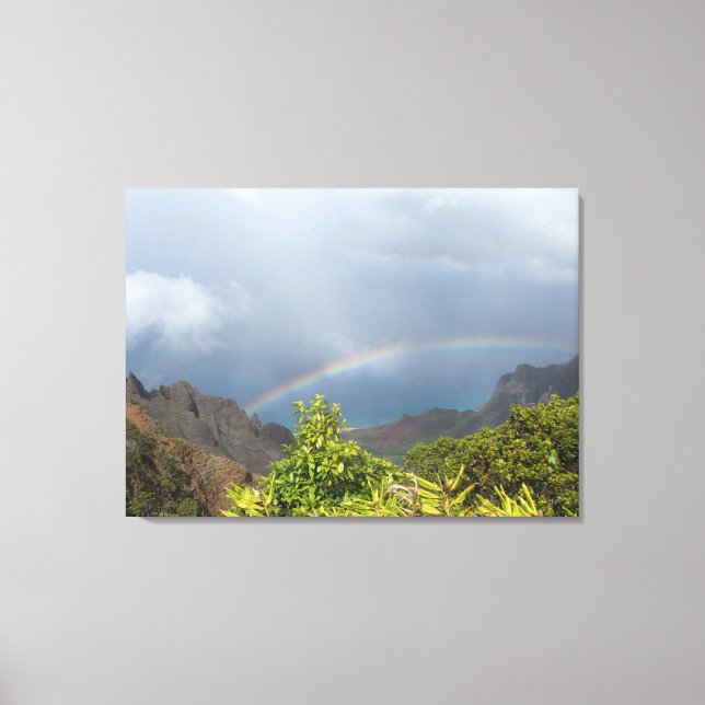 Kalalau Rainbow Stretched Kanvastryck (Framsida)