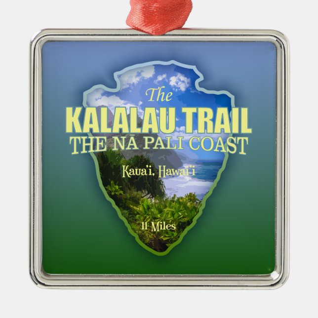 Kalalau Trail (pilhuvud) Julgransprydnad Metall (Framsidan)