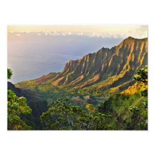 Kalalau utkik - Kauai, Hawaii Fototryck