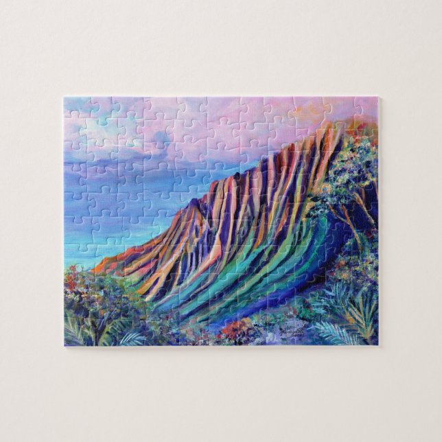 Kalalau Valley Kauai Rainbow Fantasy Puzzle Pussel (Horisontell)