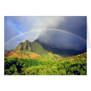 Kalalau Valley Rainbow Hälsningskort