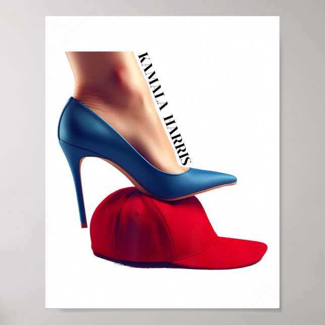Kalama Harris 2024 Retro Comma La Red Hat Anti Tru Poster (Framsidan)