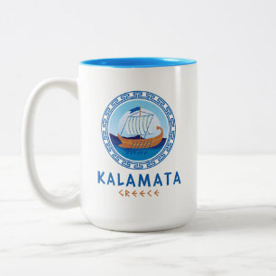 Kalamata, Greklands grekiska Frakt Design Två-Tonad Mugg