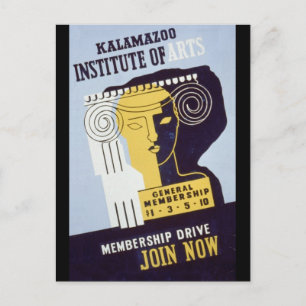 Kalamazoinstitutet - WPA-Poster - Vykort