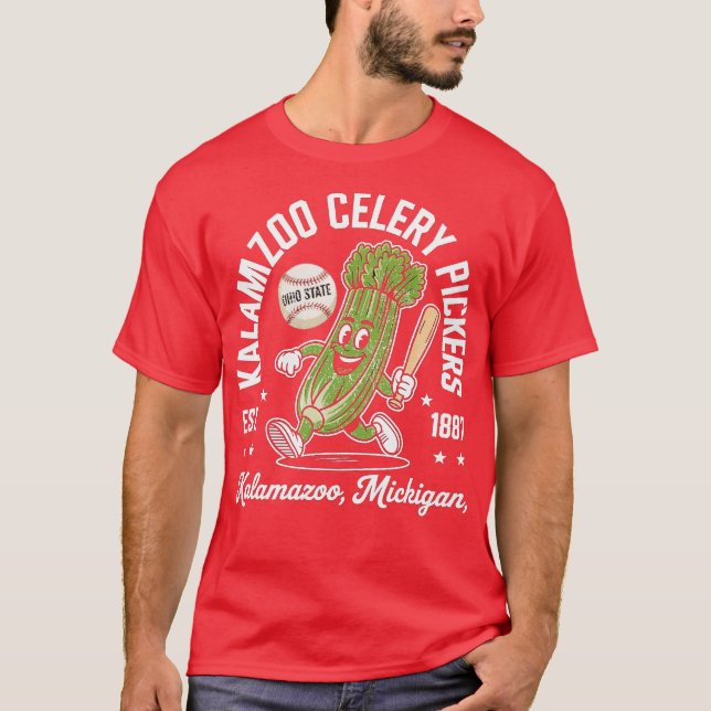 Kalamazoo Celery Pickers T Shirt (Framsida)