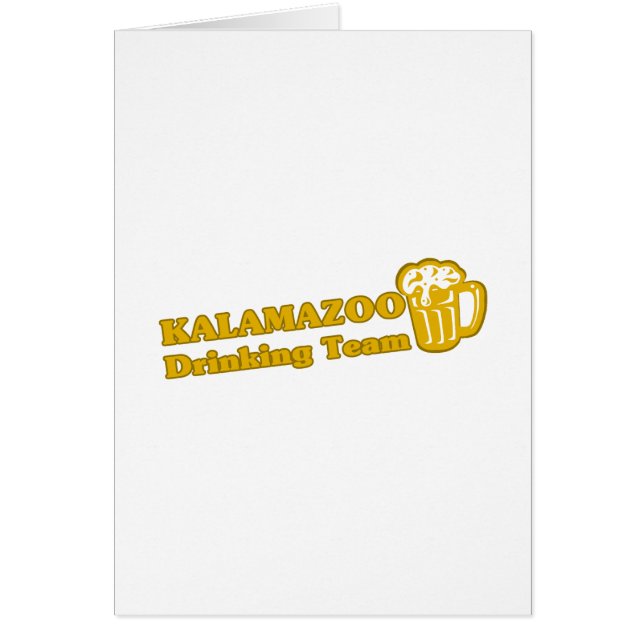 Kalamazoo Drinking Team T-skjortor Hälsningskort (Framsidan)