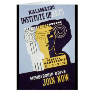 Kalamazoo institut av konster - WPA-affischen - Hälsningskort
