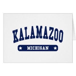 Kalamazoo Michigan College Stil T-skjortor Hälsningskort