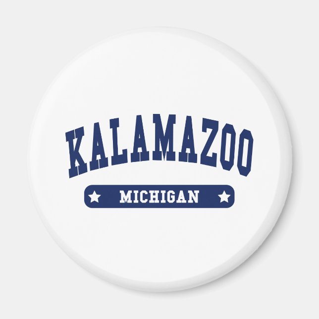 Kalamazoo Michigan College Stil T-skjortor Magnet (Framsidan)