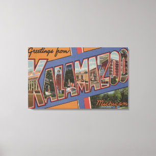 Kalamazoo Michigan - stora brevplatser Canvastryck
