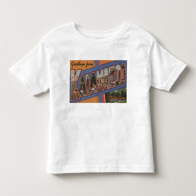 Kalamazoo Michigan - stora brevplatser T-shirt (Framsida)