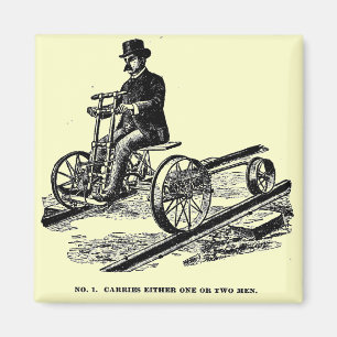 KALAMAZOO-Velocipedejärnväg räcker bilen 1887 Magnet
