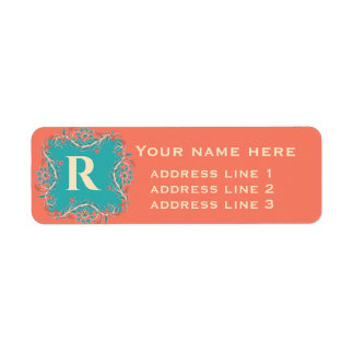 Kalamkari-returadressetikett Returadress Etikett