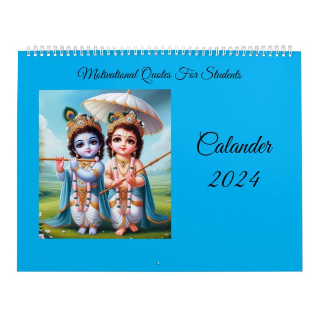 Kalander 2024 Motiverande citat från Bhagawad Gita Kalender (Omslag)