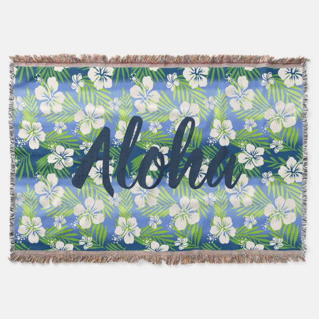 Kalani Tie Dye Blend Tropical Hibiscus - Blue Filt (Framsidan)