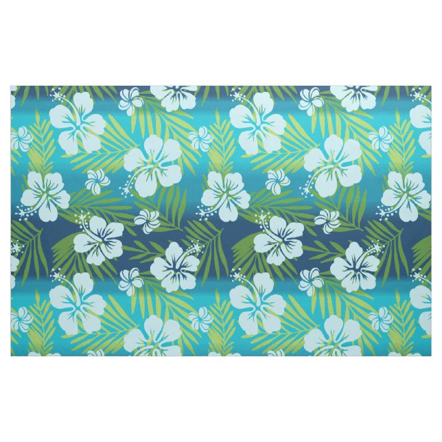 Kalani Tie Dye Blend Tropical Hibiscus - Teal Tyg (Fat Quarter)