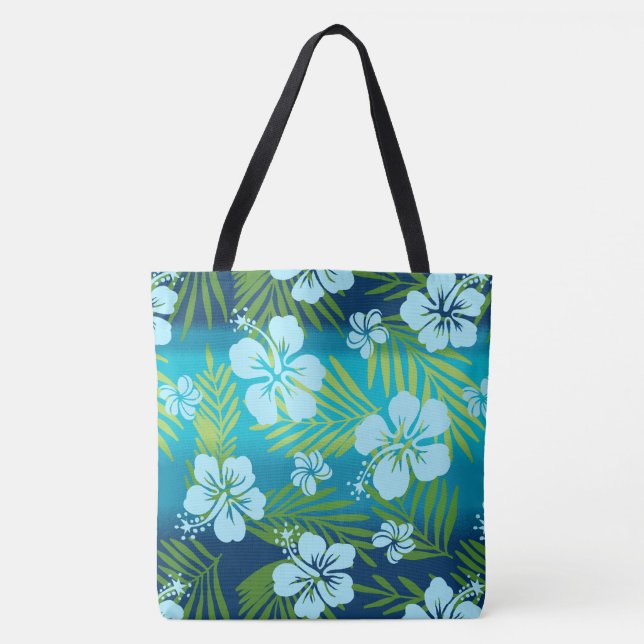 Kalani Tie Dye Blend Tropical Hibiscus - Teal Tygkasse (Framsida)