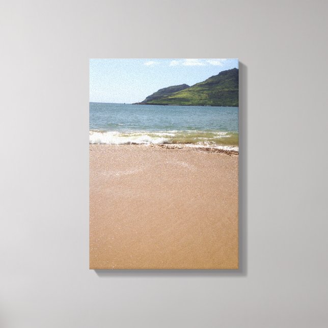 Kalapaki Bay Beach på Kauai i Hawaii Canvastryck (Framsida)