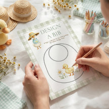 Kalas Kortlek för Baby Shower med Gås Gingham Desi