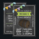 Kalas med fatöl Personlig retro-krit tavla-inbjuda Inbjudningar<br><div class="desc">Trendig Chalkboard-inbjudan för öl-tema-fest från Party Peeps,  redo att anpassas till ditt evenemang. Alla designelement är helt anpassningsbara. Om du behöver hjälp med anpassningarna eller vill ha någon annan personlig touch inkluderad i designen,  kontakta oss gärna (se "Fråga denna designer" nedan).</div>