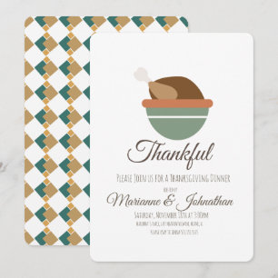 Kalas på Thanksgiving med Turkisk Middag Familj Inbjudningar