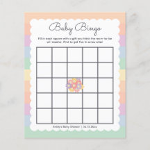 Kalasflickor Könsneutral Bebis Shower Bingo