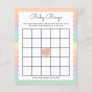 Kalasflickor Könsneutral Bebis Shower Bingo