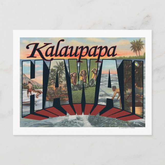 Kalaupapa, Hawaii - Stora Brev Scenes Vykort (Framsida)