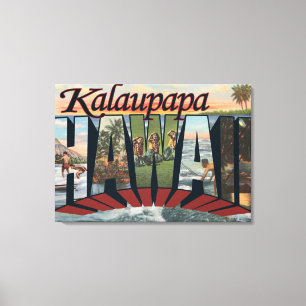 Kalaupapa Hawaii - stora brevplatser Canvastryck