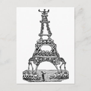 Kalavera vid Eiffel Torn c. sen 1800-talet Vykort