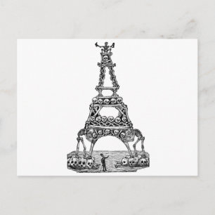 Kalavera vid Eiffel Torn c. slutet av 1800-talet Vykort