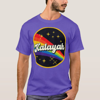 Kalayah Rainbow in Space Vintage Stil T Shirt