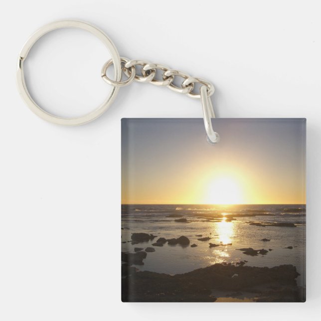 Kalbarri Beach Sunset Acrylic Nyckelring (Framsidan)